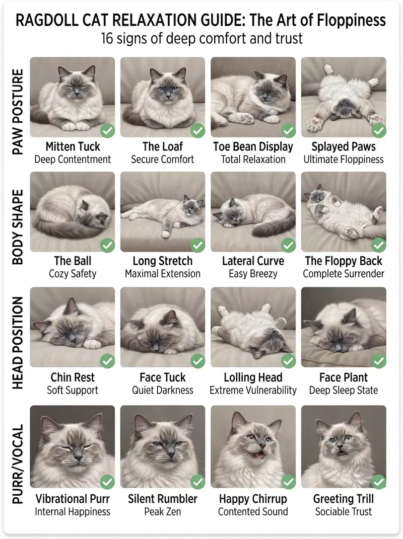 Ragdoll Cat Relaxation Guide: 16 Signs of Comfort and Trust