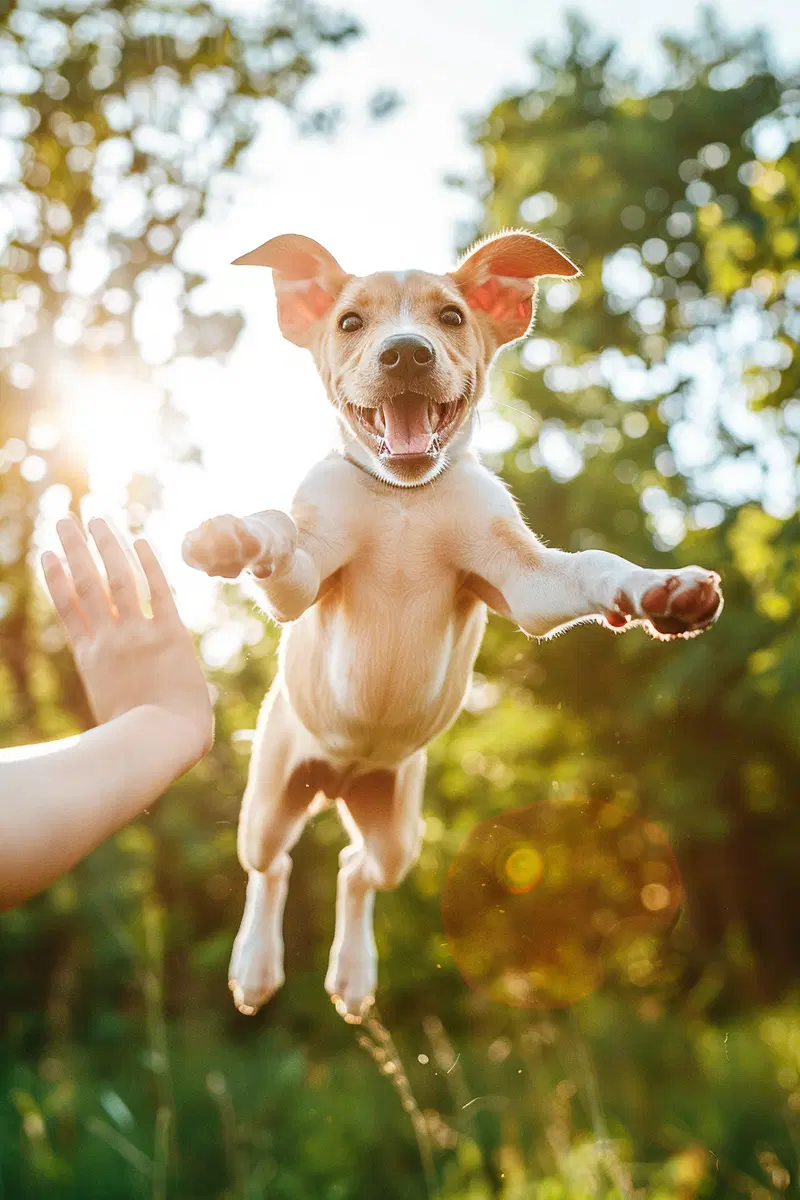 Happy Dog Leap of Joy Printable Wall Art