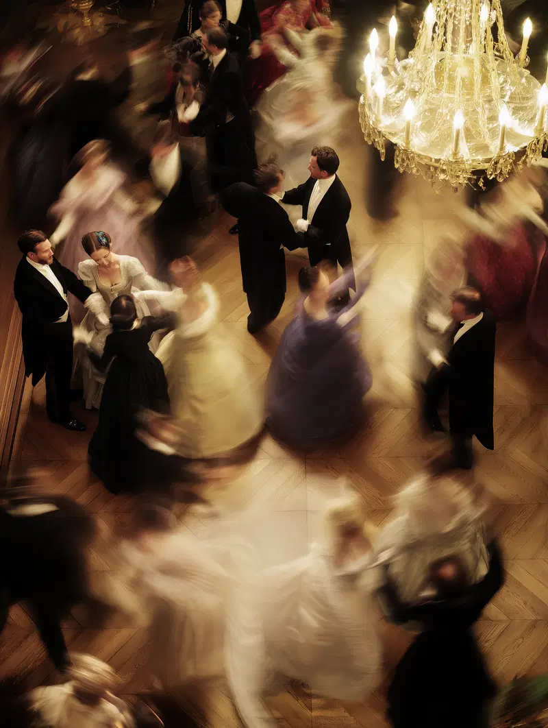 Cinematic 19th Century Ballroom Dance Wall Art Decor