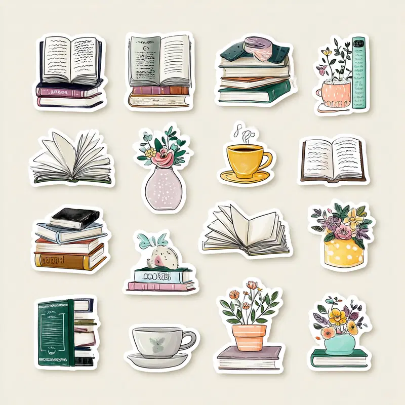 Whimsical Book Lover Sticker Sheet Ideas for Aesthetic Decor