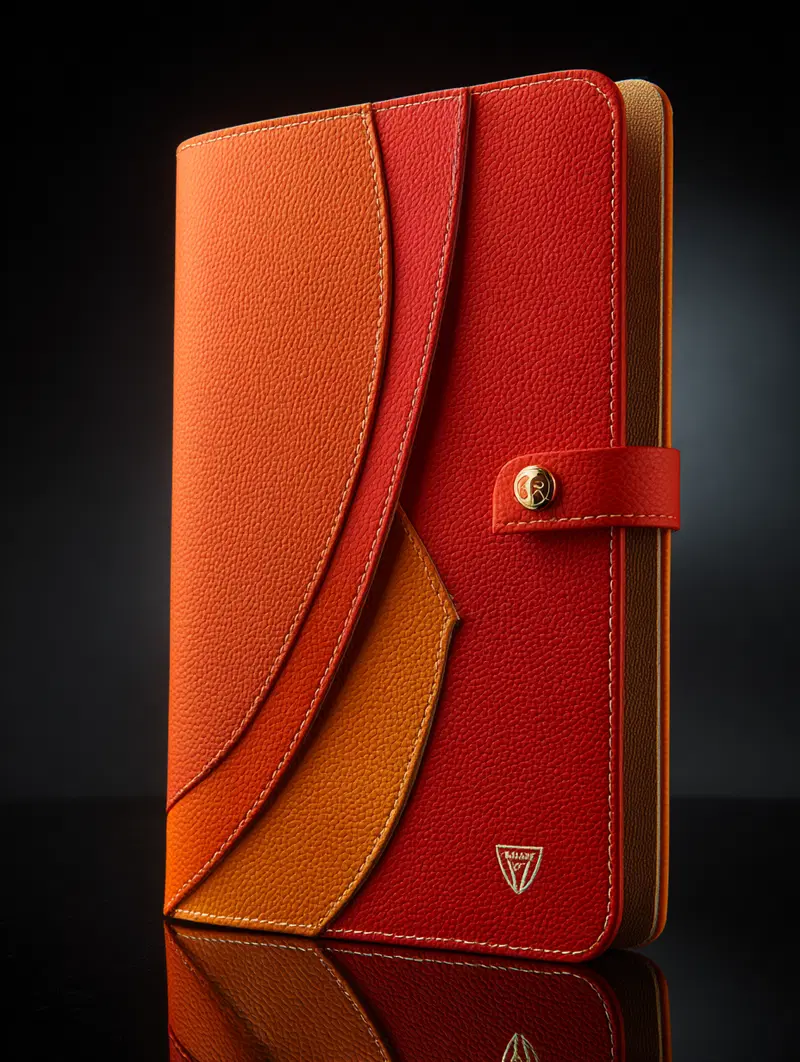 Dynamic Red and Orange Ribbon Notebook Aesthetic Decor Ideas