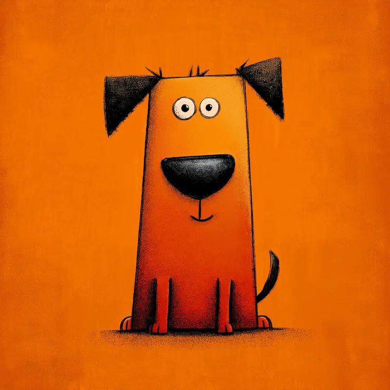 Minimalist Cartoon Dog Printable Wall Art Decor Ideas