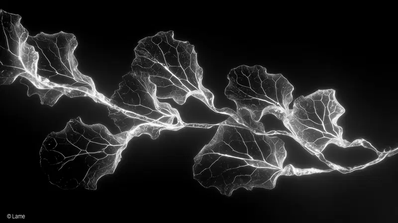 Cyber-Organic Tea Leaf Wall Art for Modern Decor