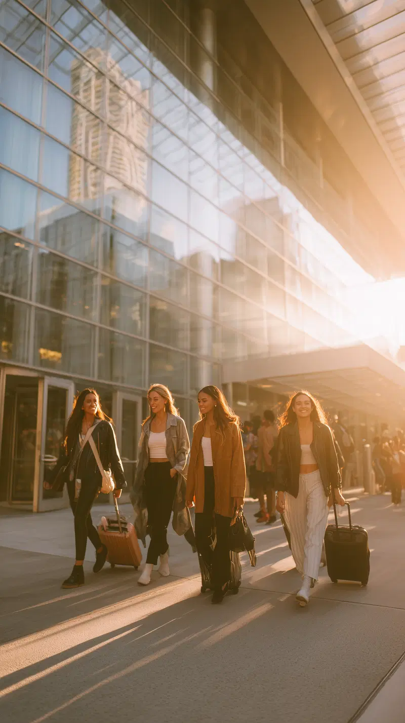 Diverse Women in Modern Architecture Wall Art Aesthetic