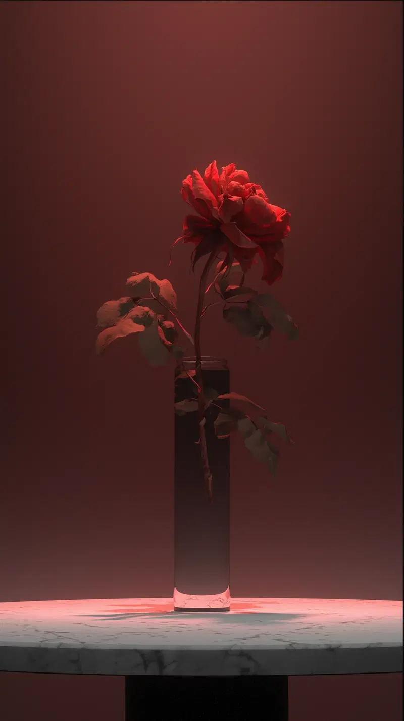 Dried Rose Minimalist Wall Art Printable Decor Ideas