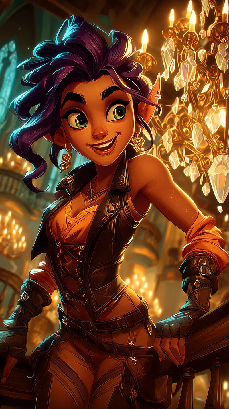 Electric Violet Elf Rogue Wall Art Aesthetic for Modern Decor