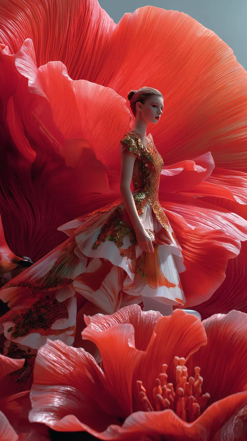 Goldfish Dress Fashion Art Inspired by Alien Movie Aesthetic