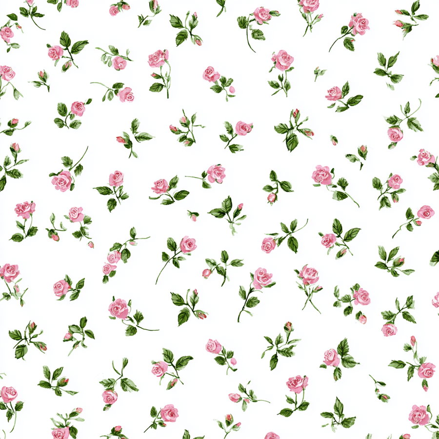 Seamless ditsy floral pattern with tiny watercolor roses