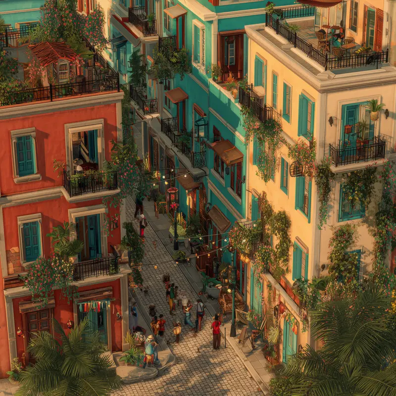 Futuristic Tropical Street Aesthetic Wall Art Printables