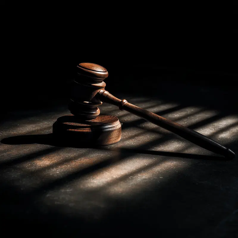 Modern Light and Shadow Gavel Wall Art Decor