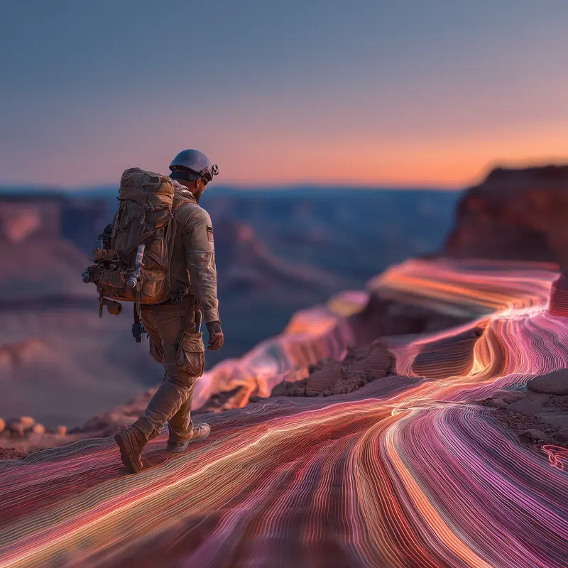 Geological Exploration Wall Art with Desert Aesthetic Decor