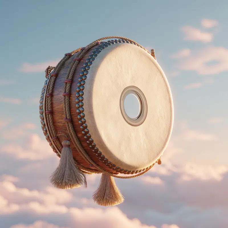 Traditional Korean Janggu Drum Wall Art Aesthetic