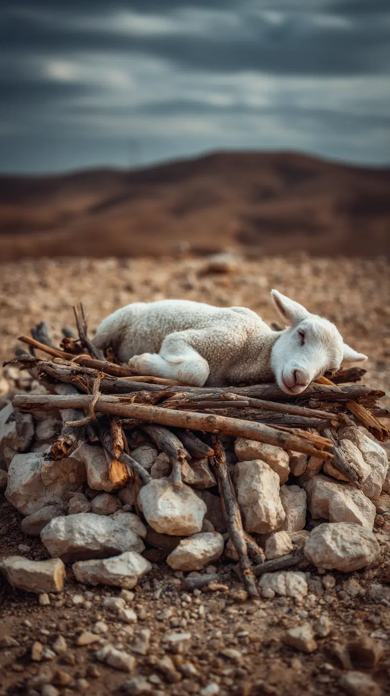 Somber Minimalist Lamb Photography for Wall Art Decor