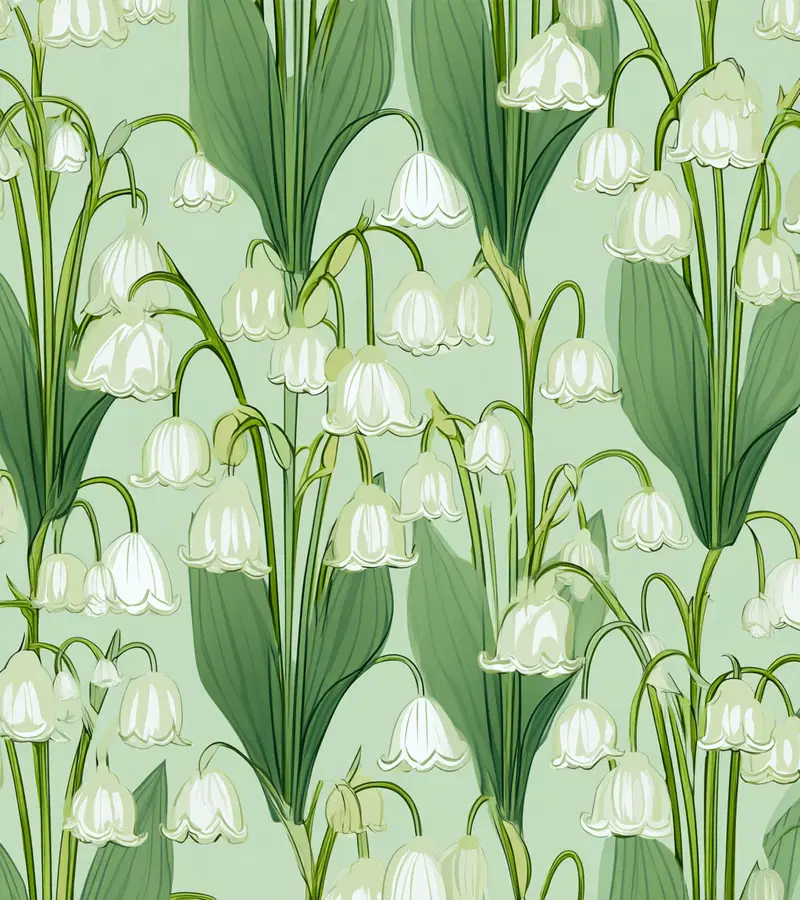 Minimalist Lilies of the Valley Wall Art Printable Decor