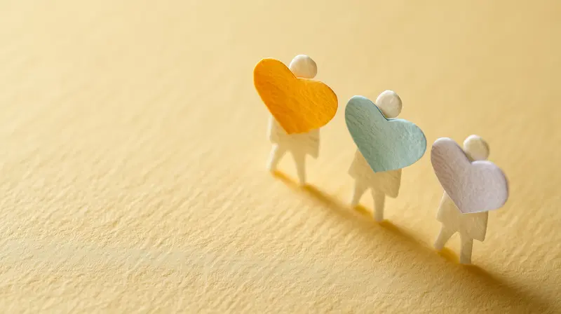 Minimalist Paper Art Wall Decor with Soft Glow Hearts