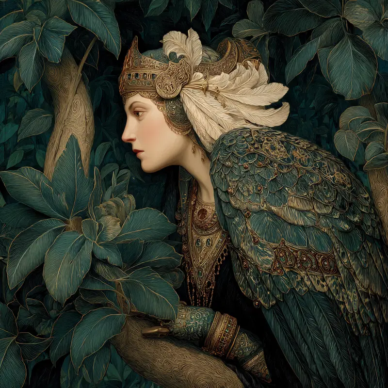 Pre-Raphaelite Mythical Bird-Woman Wall Art Decor Ideas