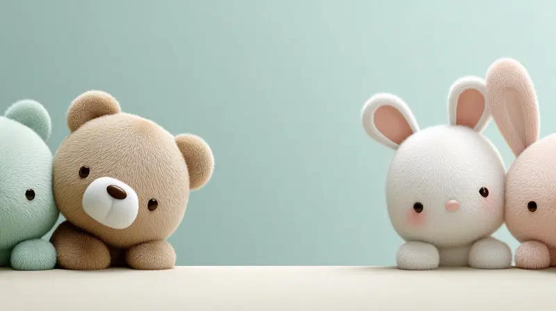 Adorable Plush Character Wall Art for Minimalist Decor