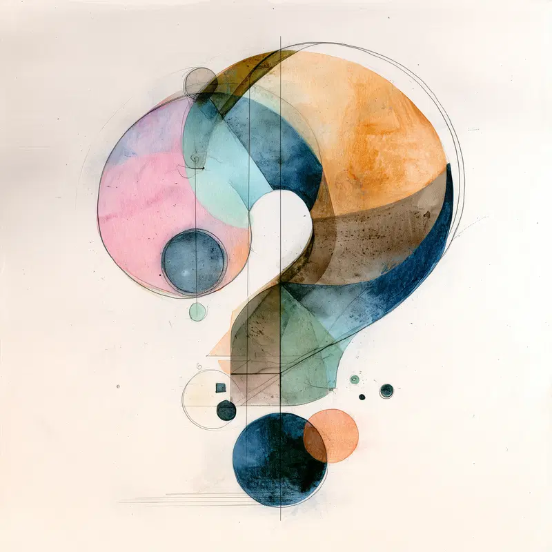 Modern Question and Answer Icon Wall Art Printable Decor