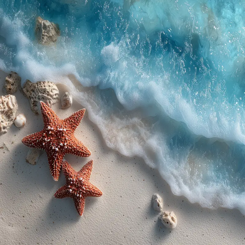 Coastal Starfish Printable Wall Art for Summer Aesthetic