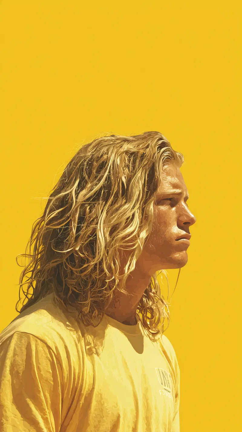 Minimalist Surfer Wall Art Printable for Coastal Aesthetic