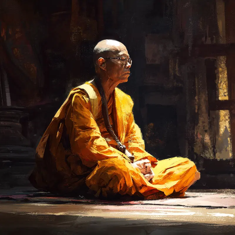 Modern Thai Monk Wall Art Printable Decor Ideas