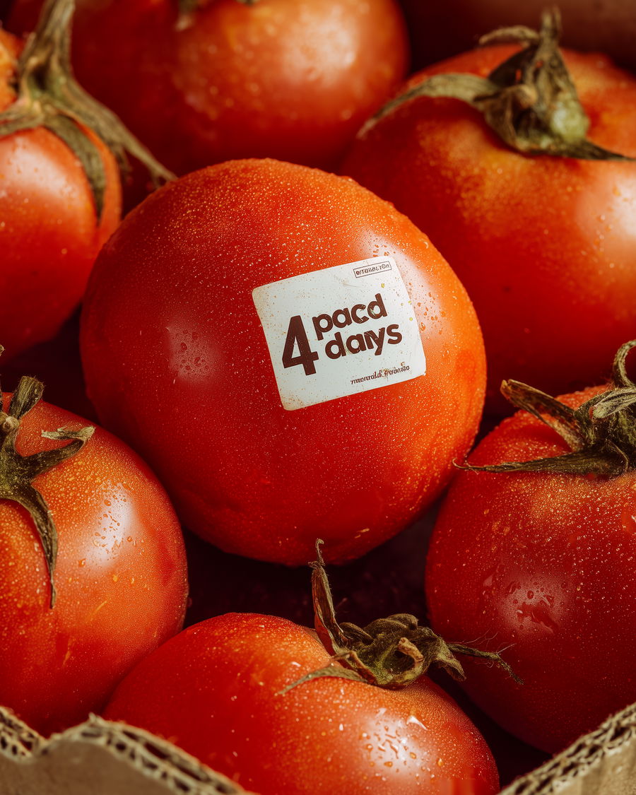 Fresh red tomatoes in cardboard crate with texture details