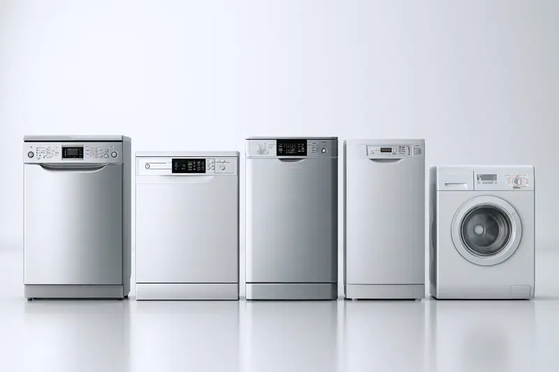 A Modern Arrangement of Kitchen Appliances in a Minimalist Space