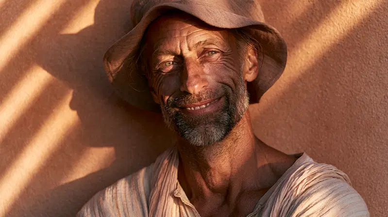 Portrait of a Smiling Man in Natural Light