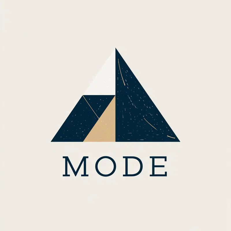 Geometric Logo Design Featuring Triangle Shapes and Text